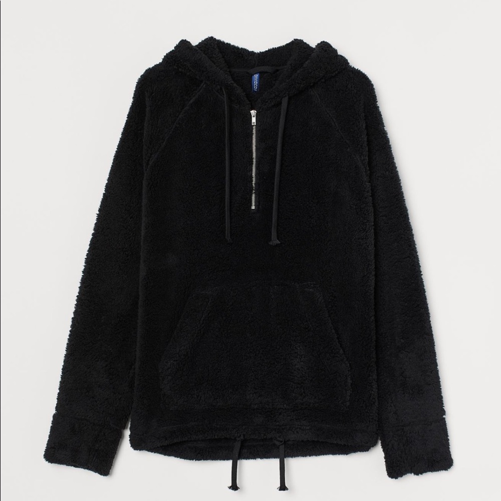 H&M Faux Shearling Hoodie